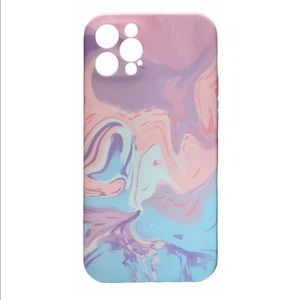 iPhone 12 Pro Marble Color Pink Painting Case💗💙